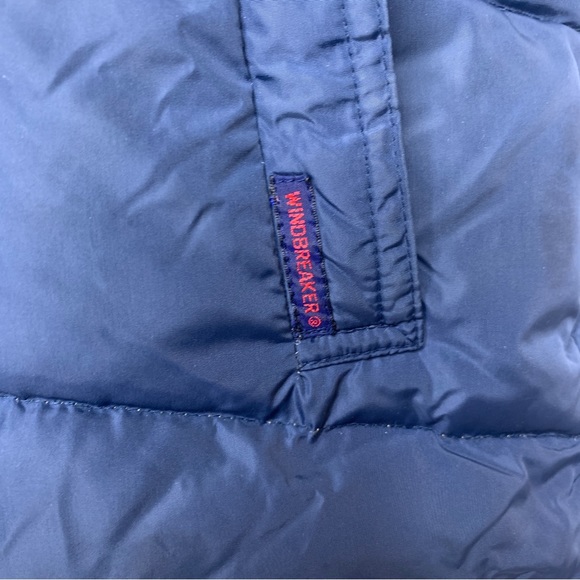 Vintage Down Fall Winter Puffer Vest 80s Chevron Windbreaker Retro Size Small - Picture 6 of 12